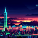 Illustration for article titled 8 of the Worlds Coolest Skyscrapers Rendered Like 1980s Futurist Art